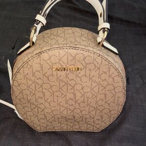 Calvin Klein Tan Monogram Mini Bag